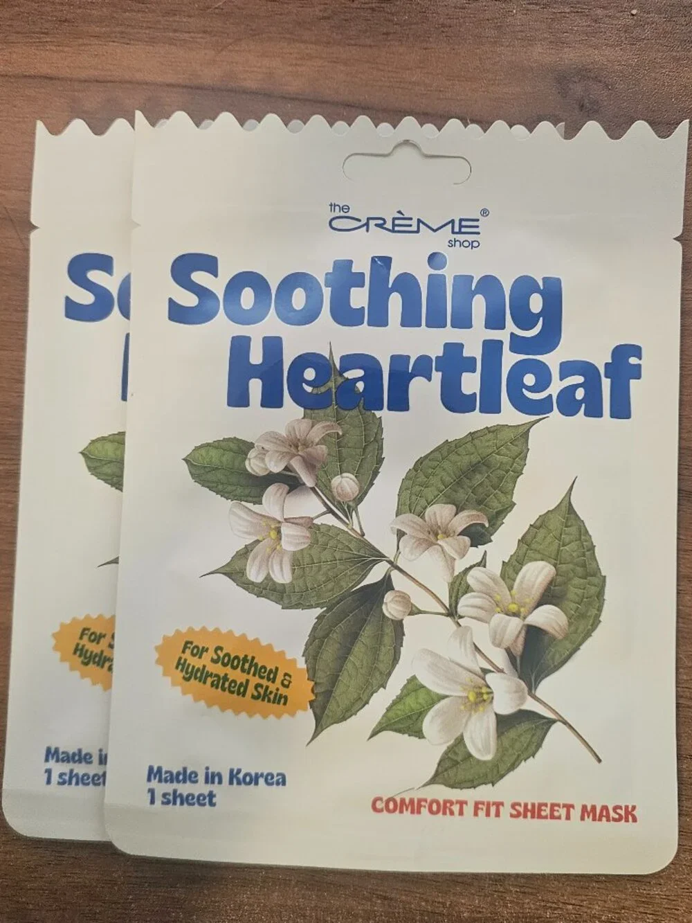 Creme Shop Soothing Heartleaf Face Mask 2 pk